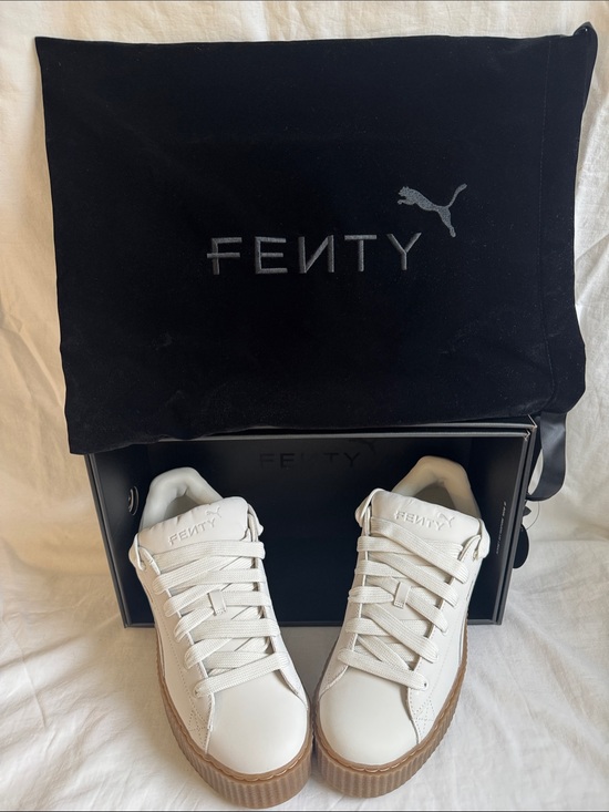 Fenty Beauty Other - Fenty X Puma Men’s White Leather Low-Top Sneakers with Gum Platform Sole
